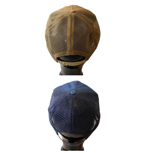 Carhartt Centennial Mesh Snapback Hats Brown & Blue Made In USA - Picture 2 of 16